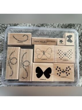 Stampin’ Up! Flight of the Butterfly 2008 Set of 9 Stamps Retired